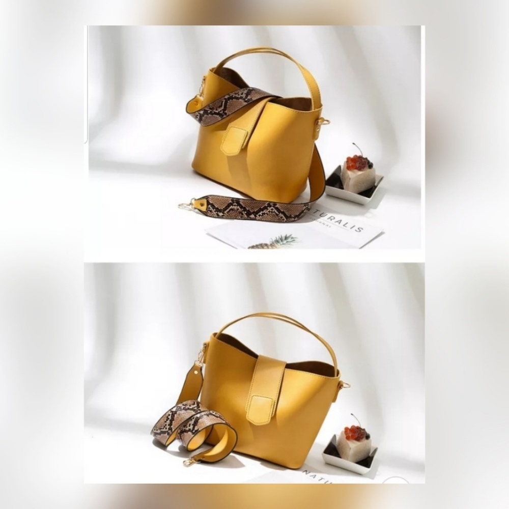 VENICE 2pc/set Leather Shoulder Crossbody Purse - Picture 4 of 8